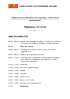 Programme de travail